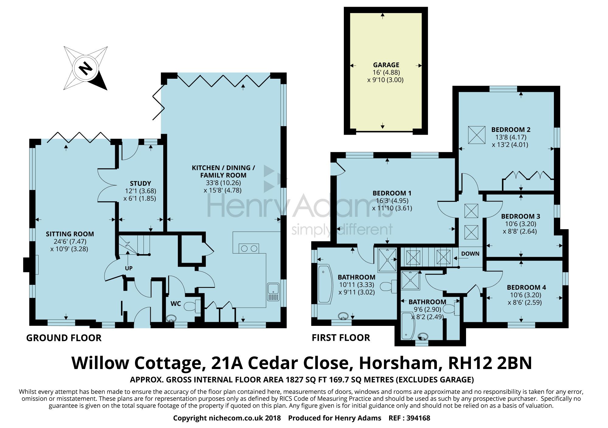Willow Cottage, 21a Cedar Close, Horsham, West Sussex, RH12 2BN floorplans