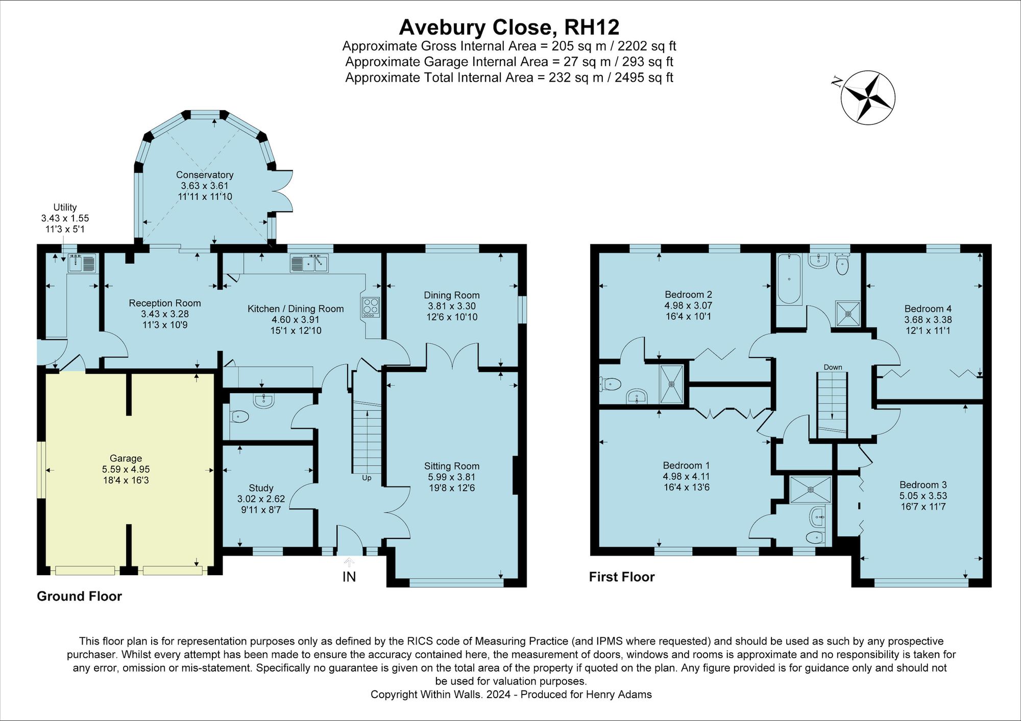 Avebury Close, Horsham, RH12 floorplans