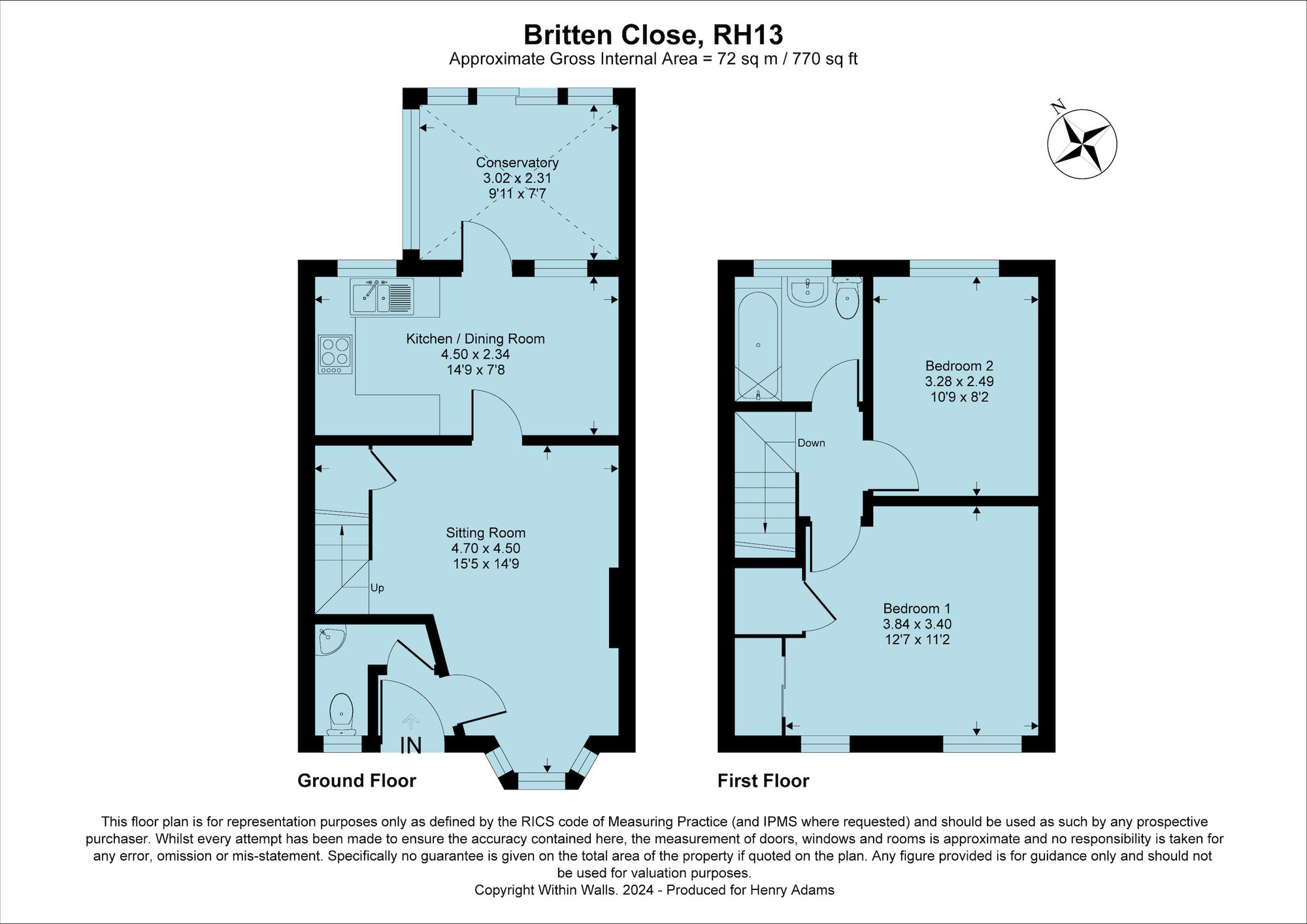 Britten Close, Horsham, RH13 floorplans
