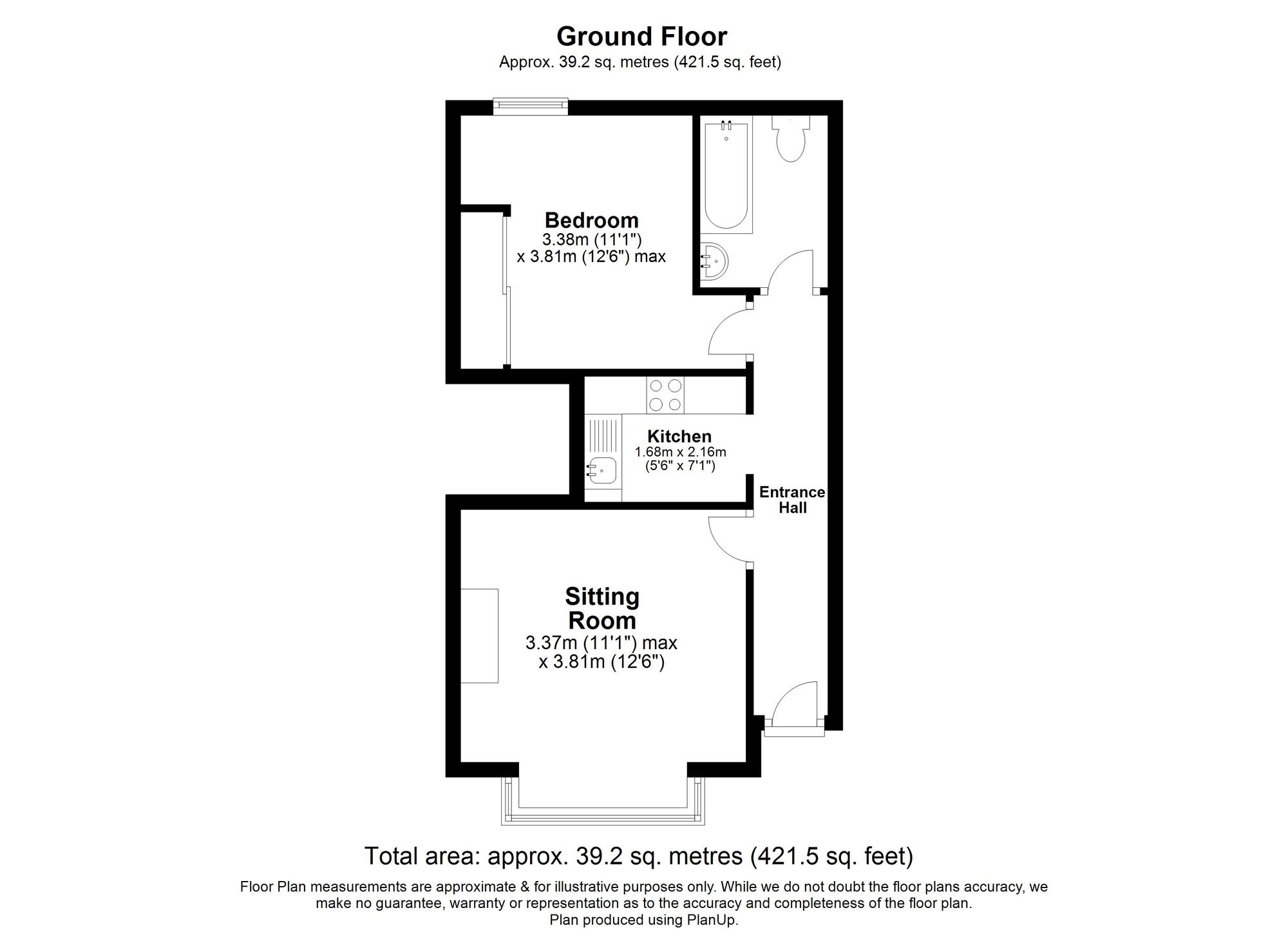 1 Bedroom Apartment For Sale - Ickleford Road, Hitchin, SG5 Floor Plan