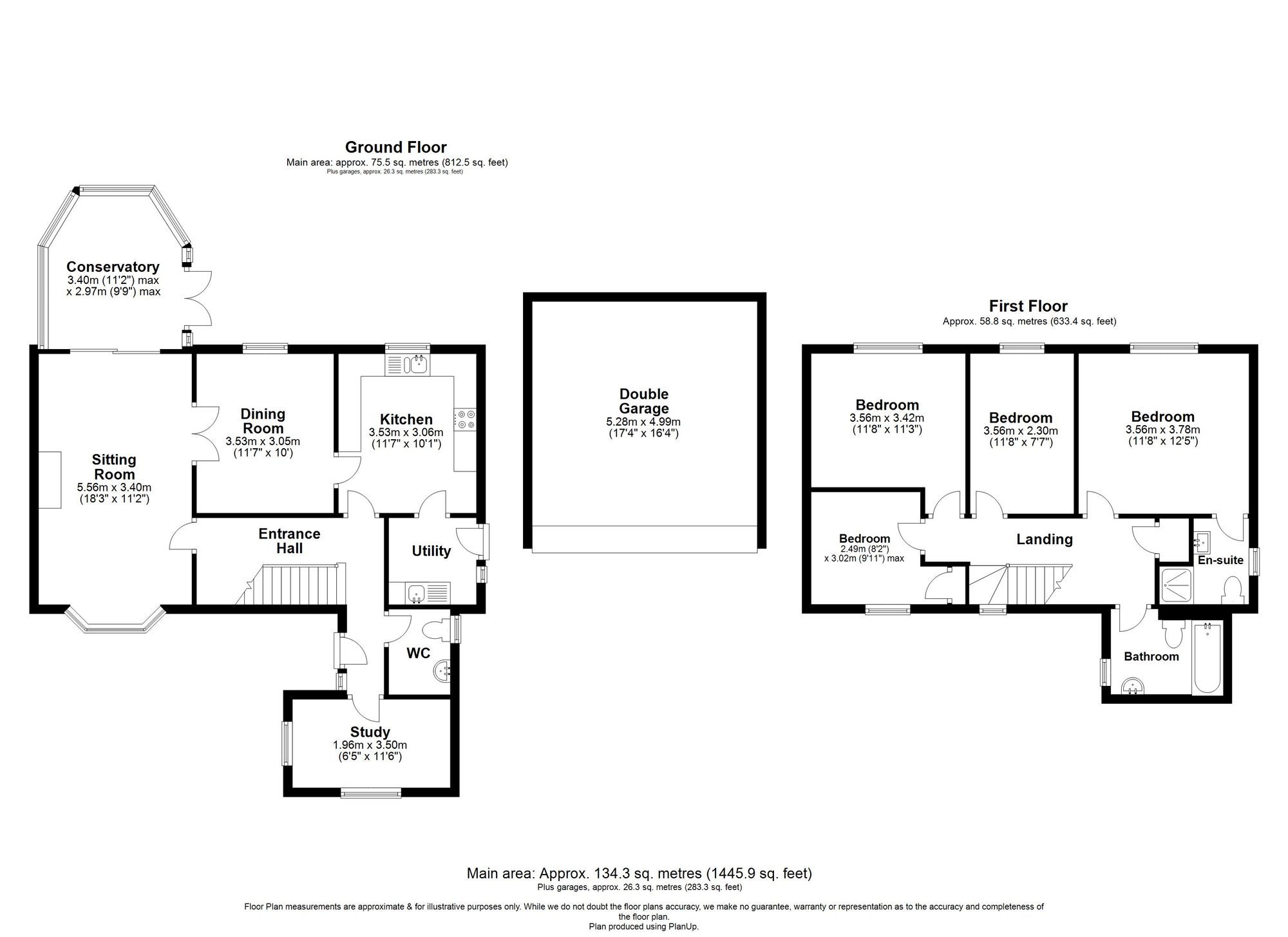 4 Bedroom House For Sale - Queens Close, Northill, SG18 Floor Plan