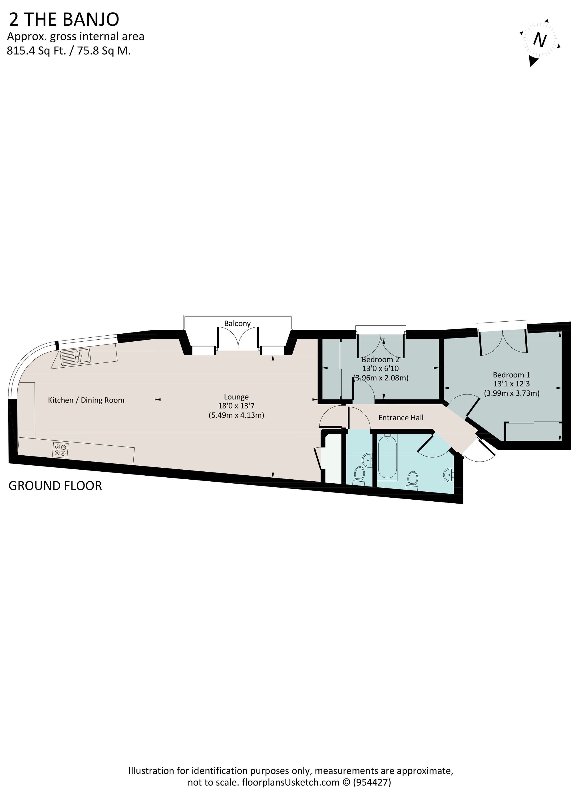 2 The Banjo, Kingswear floorplan