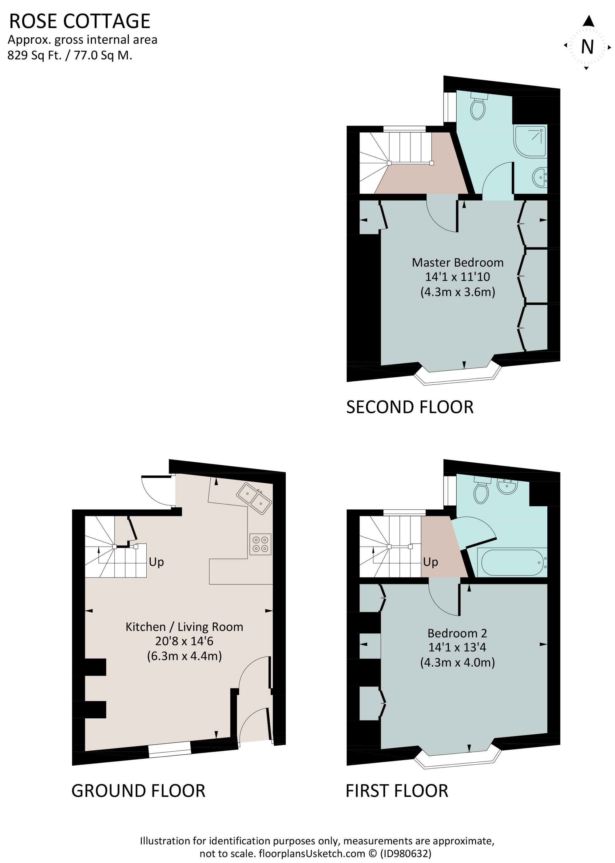 Rose Cottage, Church Close, Dartmouth floorplan