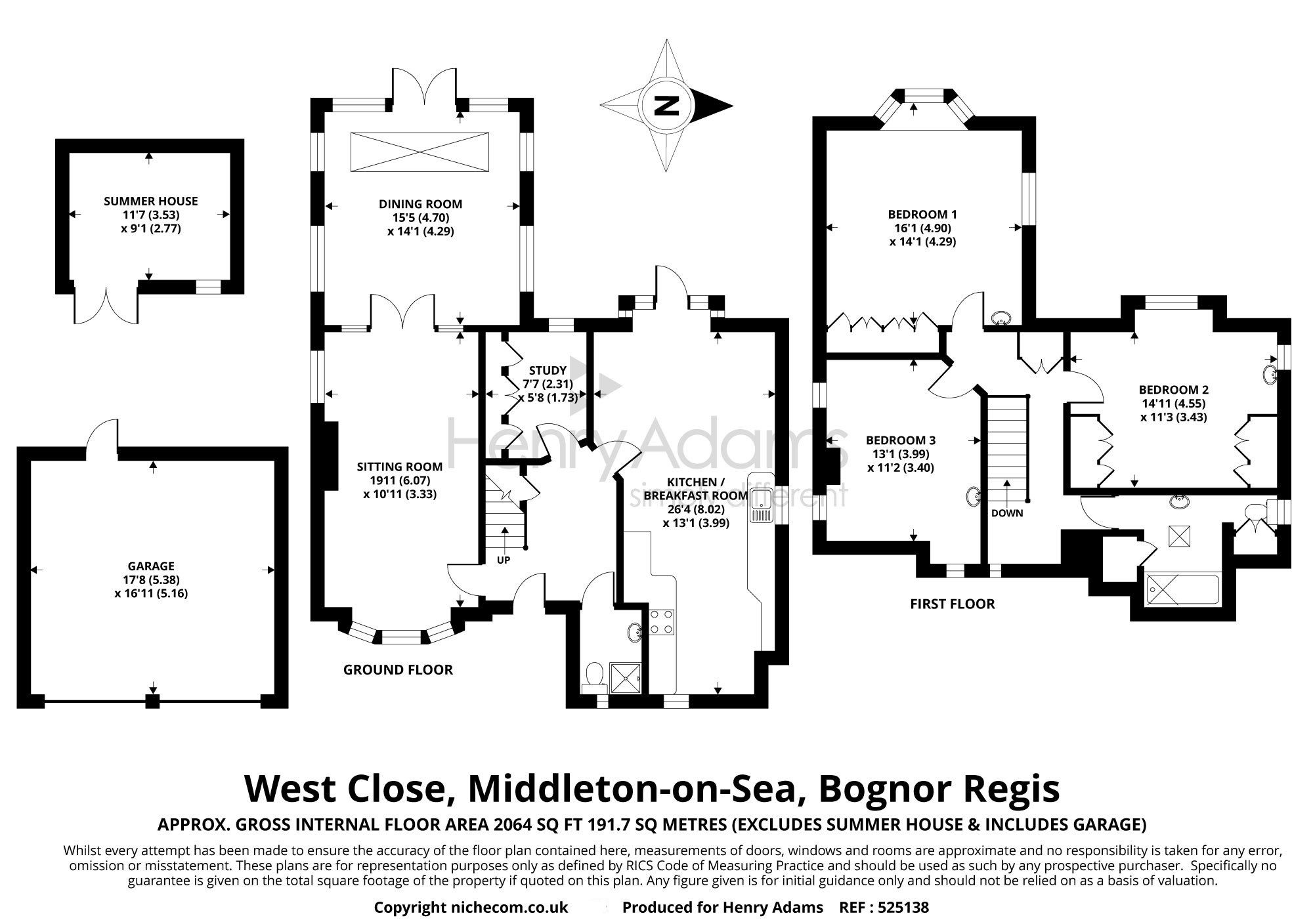 West Close, Middleton-on-Sea floorplans