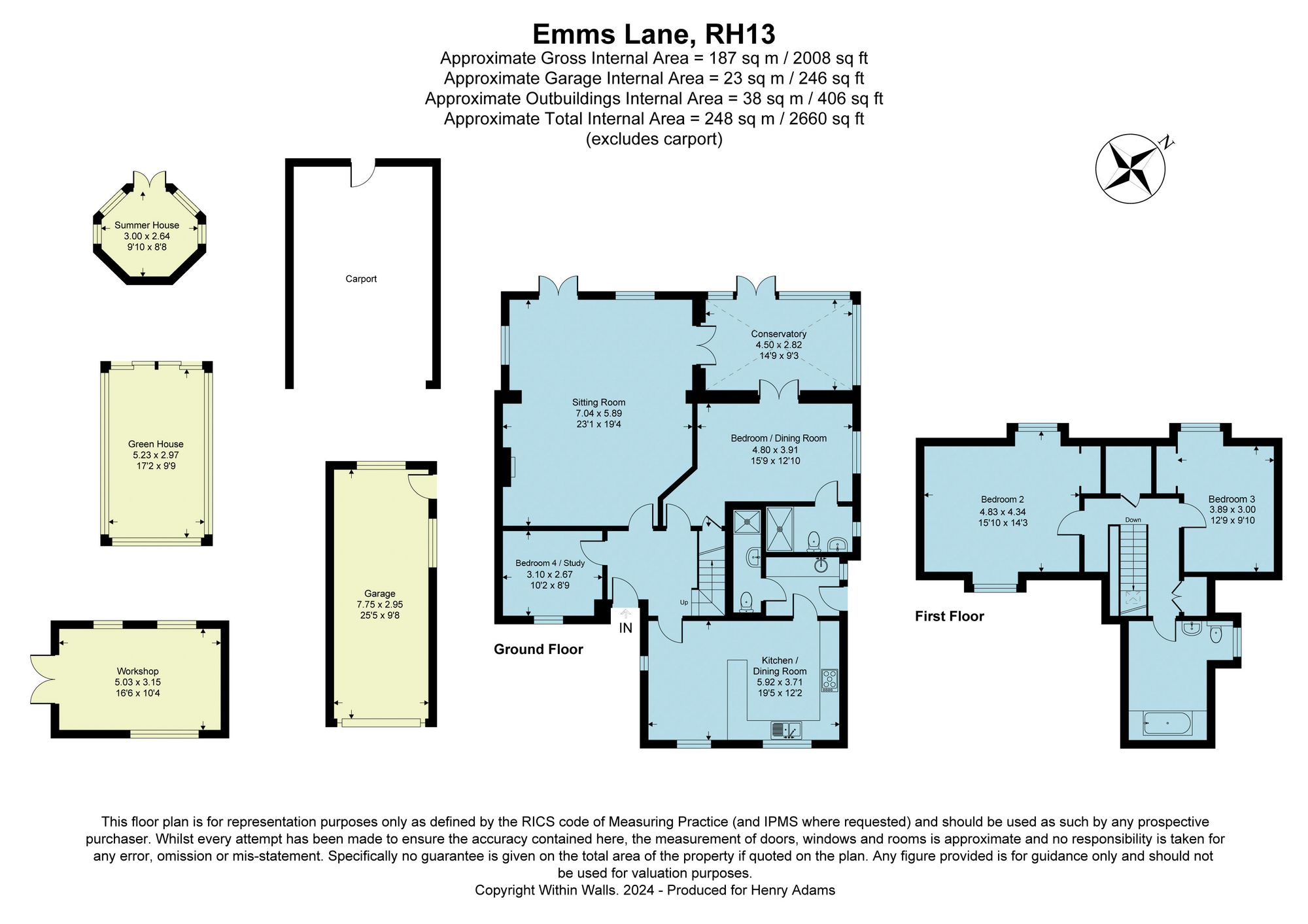 Emms Lane, Brooks Green, RH13 floorplans