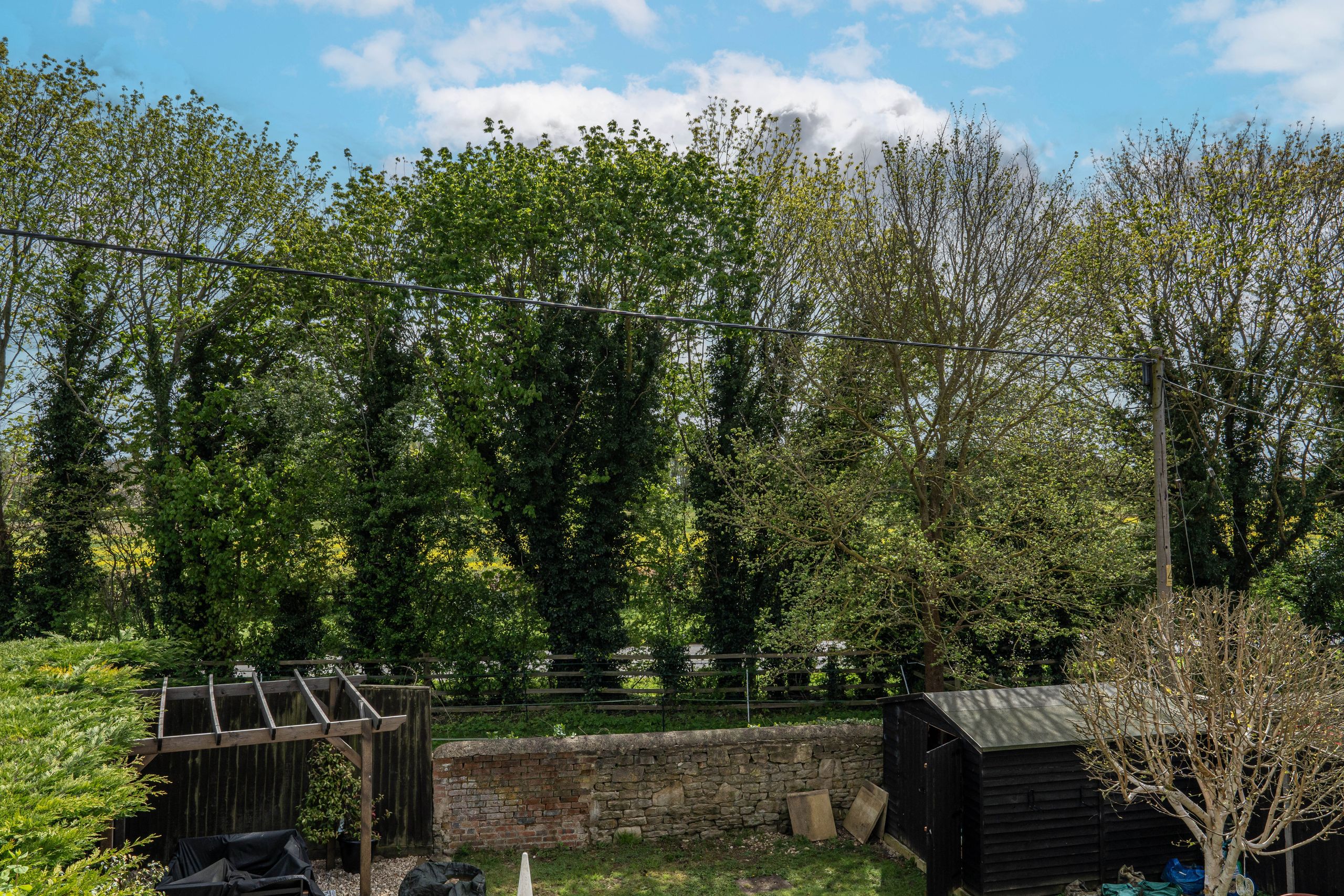 Rear garden & countryside beyond