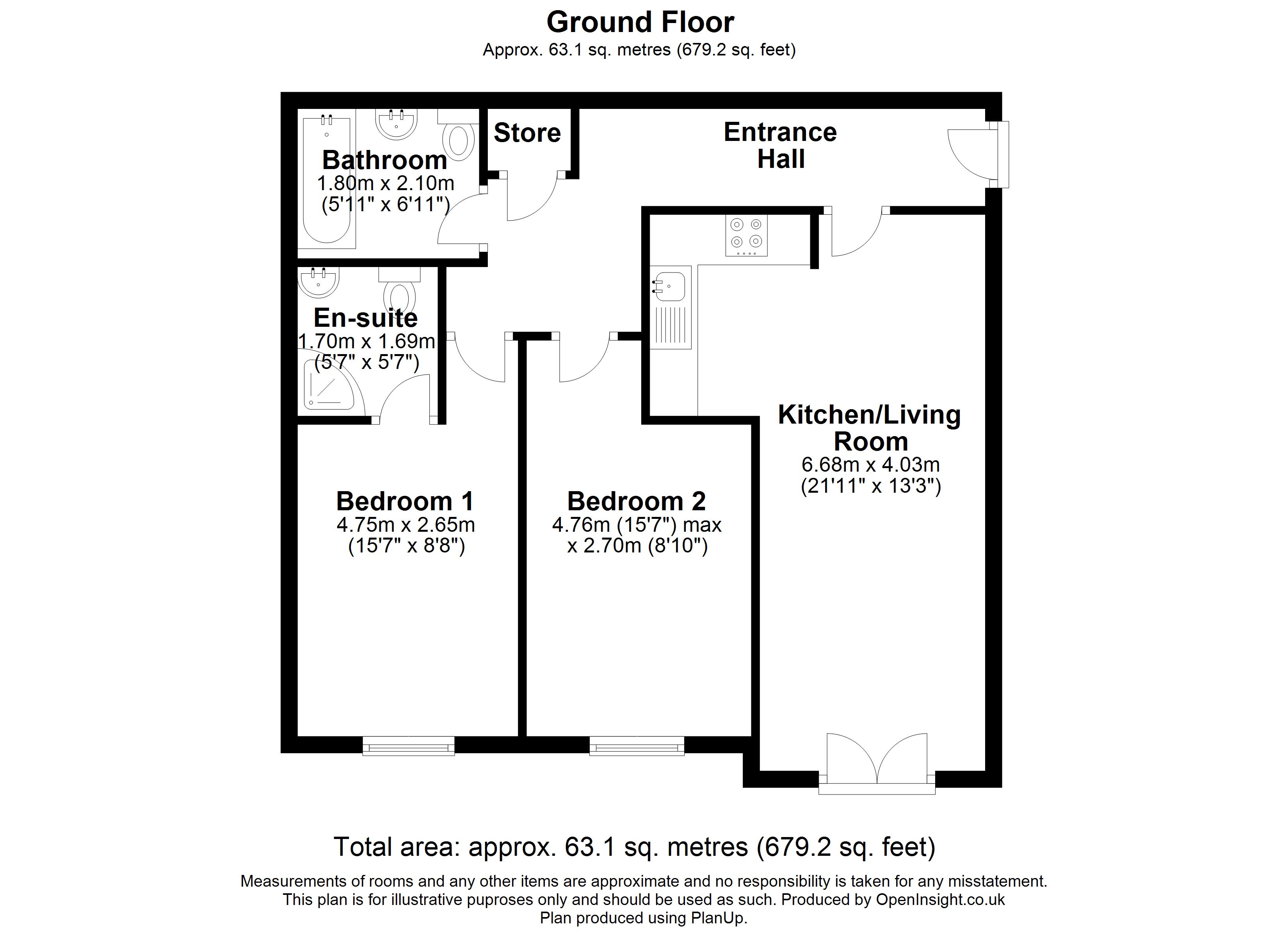 Apartment 40, Warrington Floor Plan